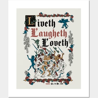 Live Laugh Love Medieval Style - funny retro vintage English history Posters and Art